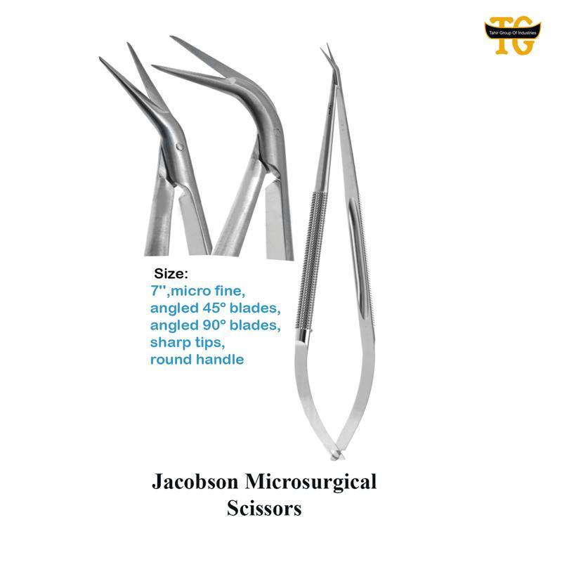 Jacobson Microsurgical Scissors, surgical instruments, TGI's own catalog photograph