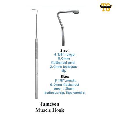 Jameson Muscle Hook, surgical instruments, TGI's own catalog photograph