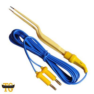 Jansen Bayonet Bipolar Forceps, electrosurgical instruments, TGI's own catalog photograph
