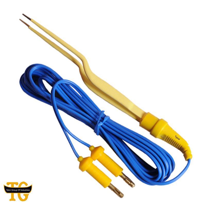 Jansen Bayonet Bipolar Forceps, electrosurgical instruments, TGI's own catalog photograph