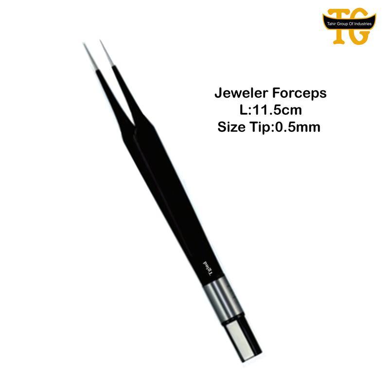 Jeweler Forceps, electrosurgical instruments, TGI's own catalog photograph