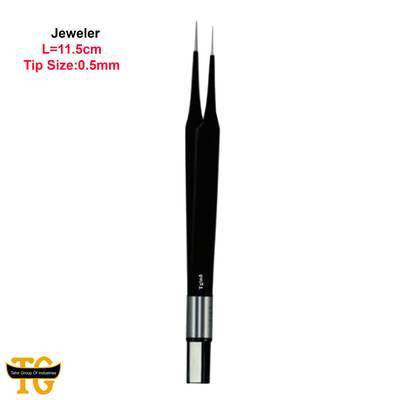 Jeweler Forceps, electrosurgical instruments, TGI's own catalog photograph