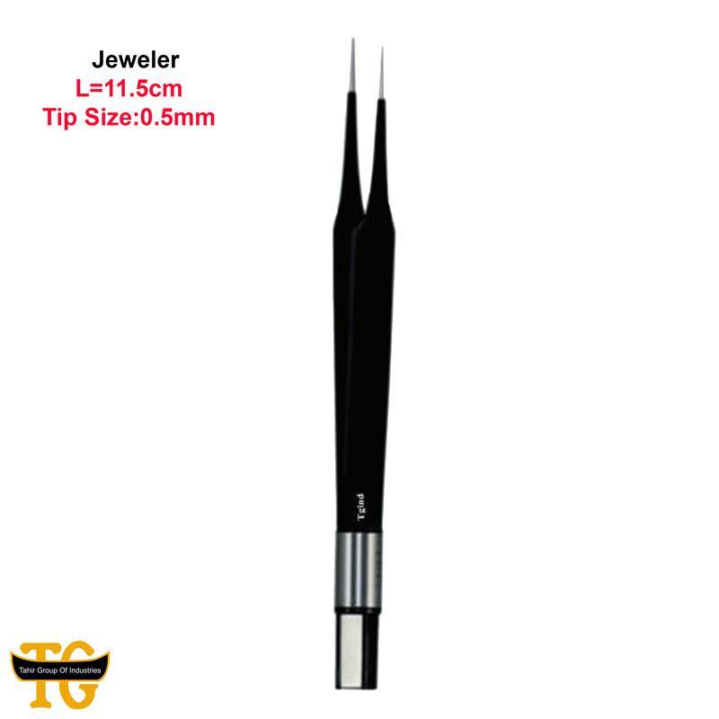 Jeweler Forceps, electrosurgical instruments, TGI's own catalog photograph