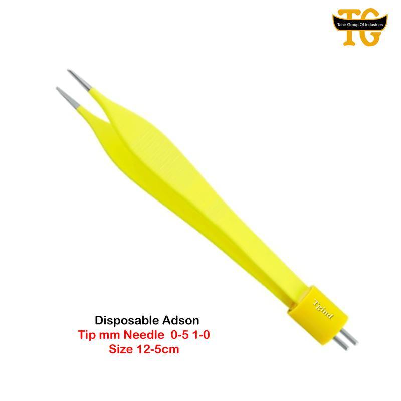 Disposable Adson, electrosurgical instruments, TGI's own catalog photograph
