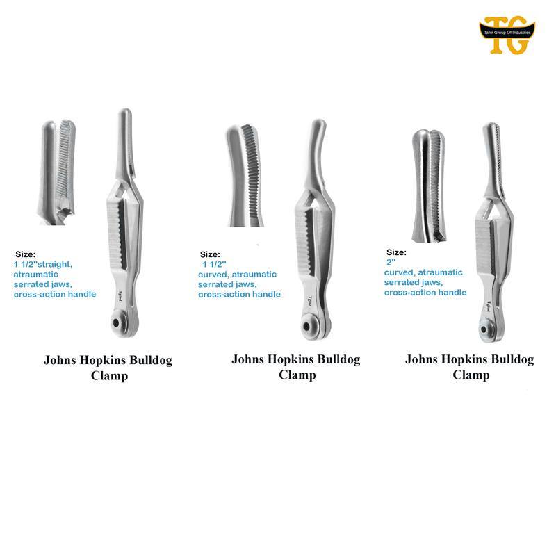 John Hopkin Bulldog Clamp, surgical instruments, TGI's own catalog photograph