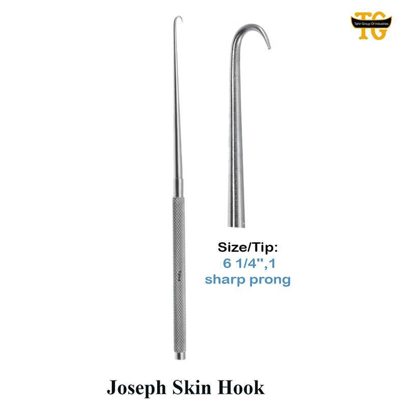 Joseph Skin Hook, surgical instruments, TGI's own catalog photograph