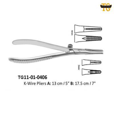 K Wire Plier, orthopedic instruments, TGI's own catalog photograph
