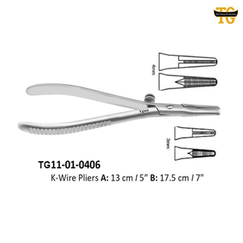 K Wire Plier, orthopedic instruments, TGI's own catalog photograph