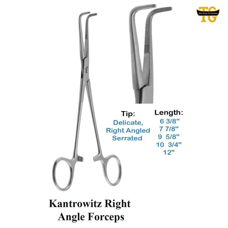 Kantrowitz Right Angle Forceps, surgical instruments, TGI's own catalog photograph