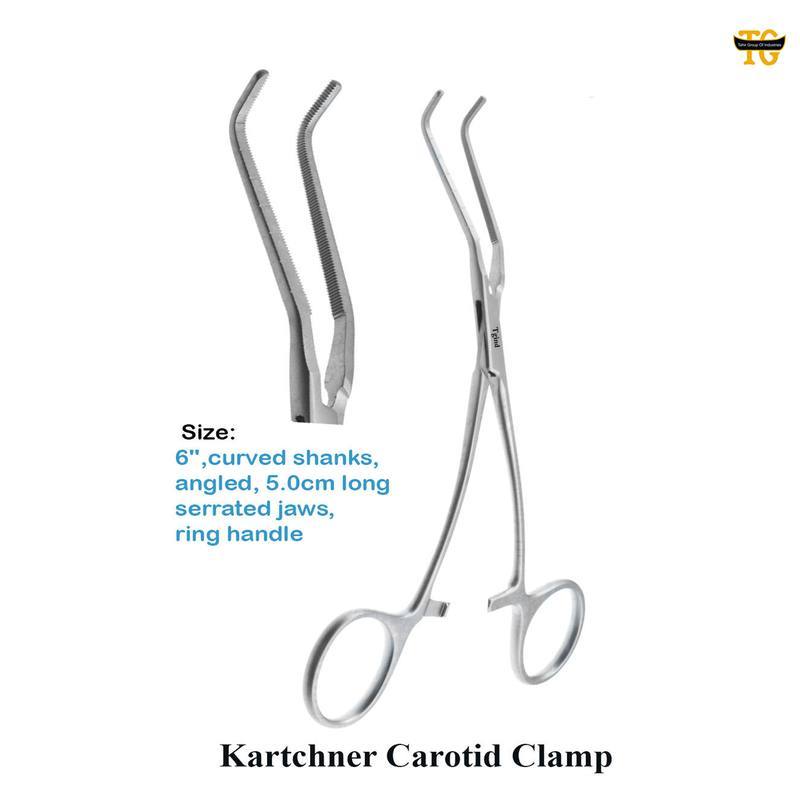 Kartchner Carotid Clamp, surgical instruments, TGI's own catalog photograph
