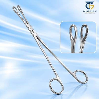 Kelly Placenta Sponge Forceps, gynecology instruments, TGI's own catalog photograph