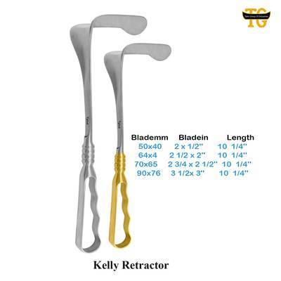 Kelly Retractor, surgical instruments, TGI's own catalog photograph