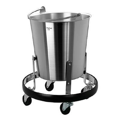 Kick Bucket With Stand, hollowware and sterilization boxes, TGI's own catalog photograph