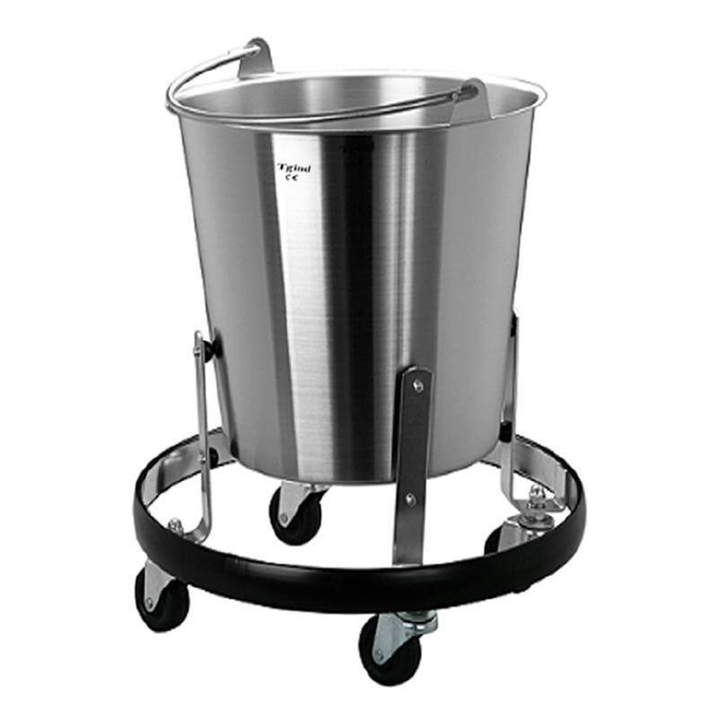 Kick Bucket With Stand, hollowware and sterilization boxes, TGI's own catalog photograph