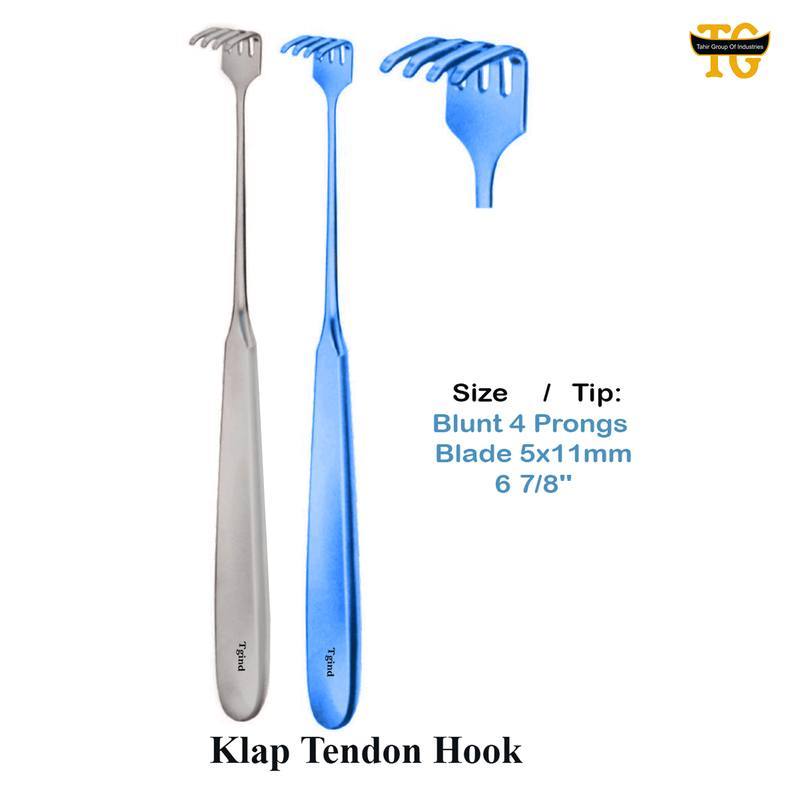 Klap Tendon Hook Retractor, surgical instruments, TGI's own catalog photograph