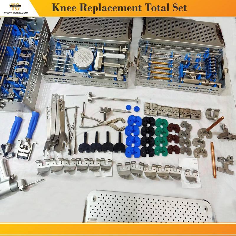 Knee Replacement Set, orthopedic instruments, TGI's own catalog photograph