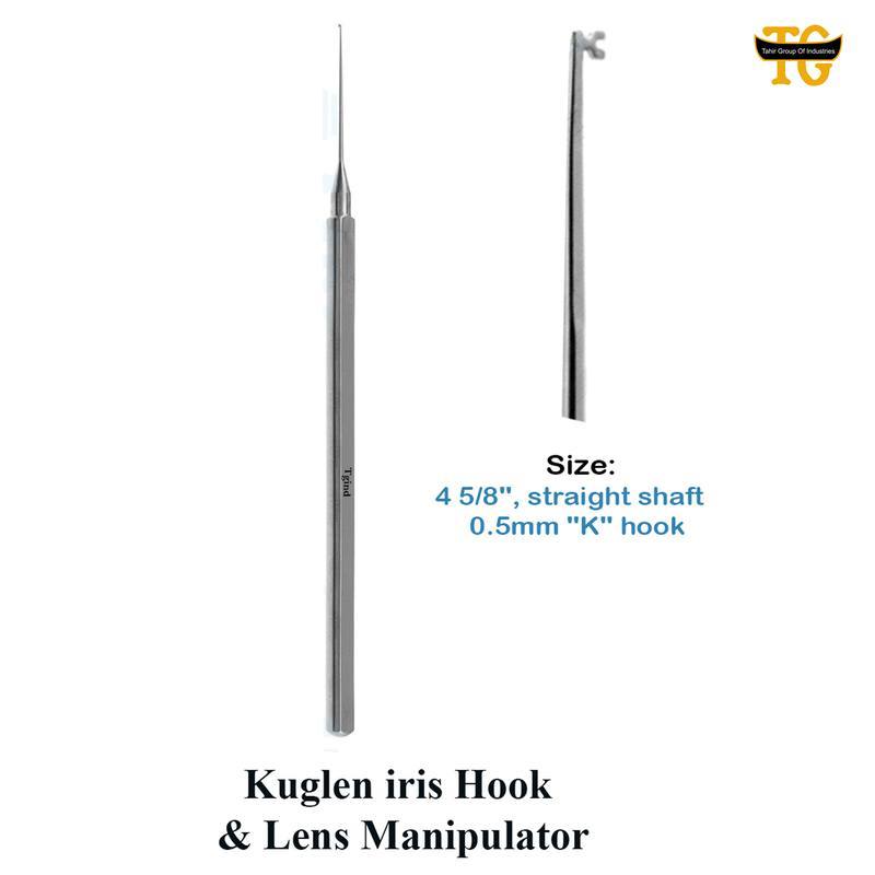 Kuglen Iris Hook, surgical instruments, TGI's own catalog photograph