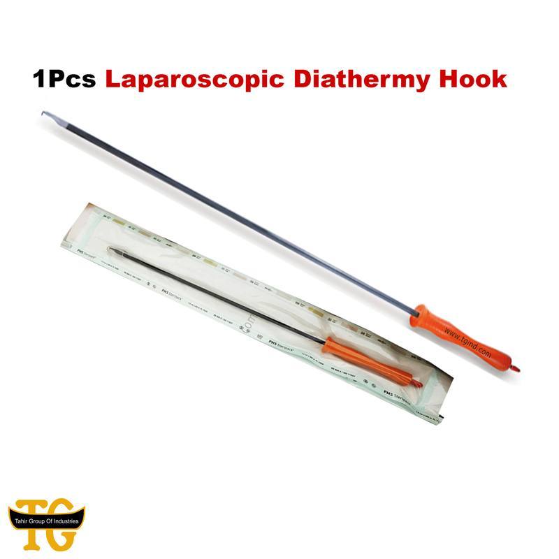 1Pcs Laparoscopic Diathermy Hook, electrosurgical instruments, TGI's own catalog photograph
