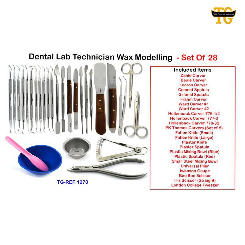 Dental Lab Technician Wax Modeling - Set Of 28, dental instruments, TGI's own catalog photograph