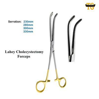 Lahey Cholecystectomy Forceps, surgical instruments, TGI's own catalog photograph