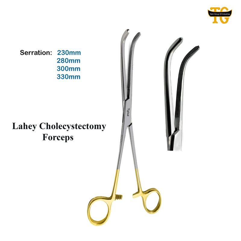 Lahey Cholecystectomy Forceps, surgical instruments, TGI's own catalog photograph