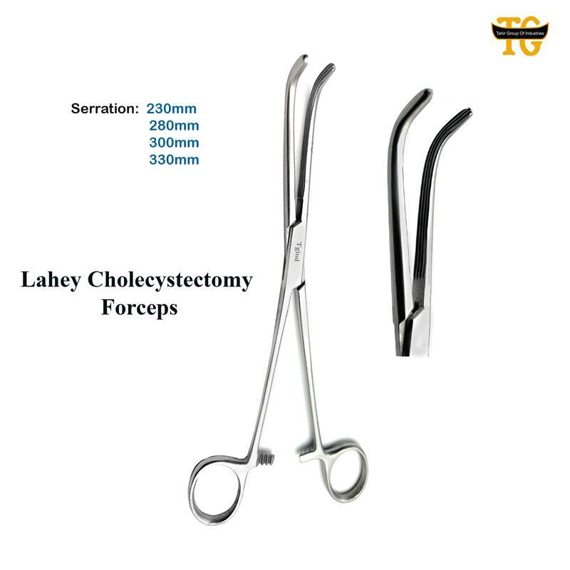 Lahey Cholecystectomy Forceps, surgical instruments, TGI's own catalog photograph