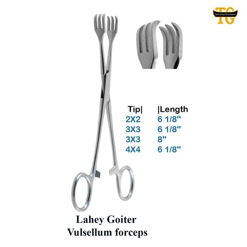 Lahey Goiter Vulsellum Forceps, surgical instruments, TGI's own catalog photograph