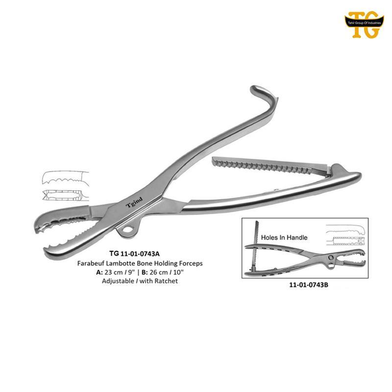 Farabeuf Lambotte Bone Holding Forceps, orthopedic instruments, TGI's own catalog photograph
