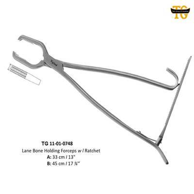 Lane Bone Holding Forceps, orthopedic instruments, TGI's own catalog photograph