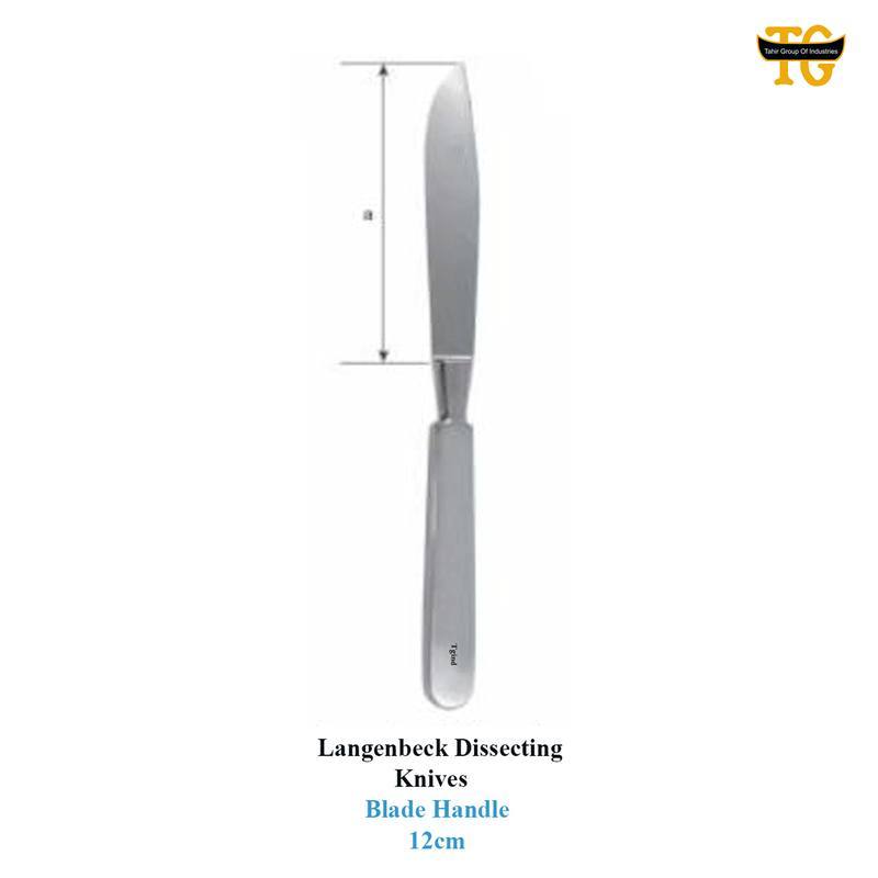 Langenbeck Dissecting Knives, surgical instruments, TGI's own catalog photograph