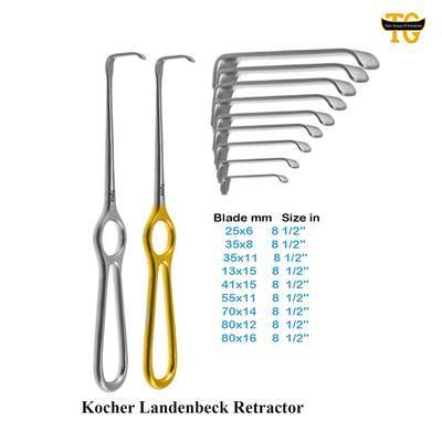 Kocher Landenbeck Retractor, surgical instruments, TGI's own catalog photograph
