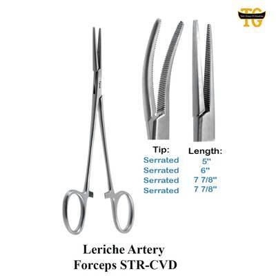 Leriche Artery Forceps, surgical instruments, TGI's own catalog photograph