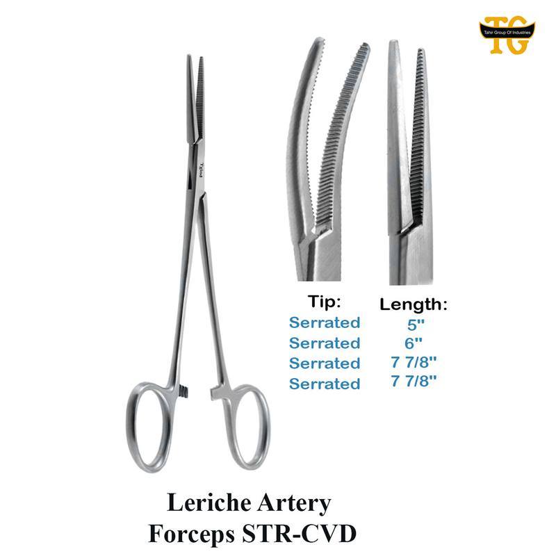 Leriche Artery Forceps, surgical instruments, TGI's own catalog photograph