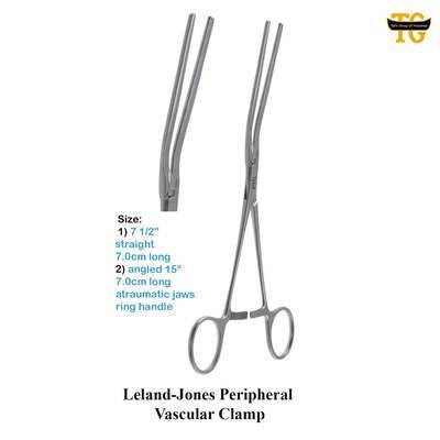 Leland-Jones Peripheral Vascular Clamp, surgical instruments, TGI's own catalog photograph