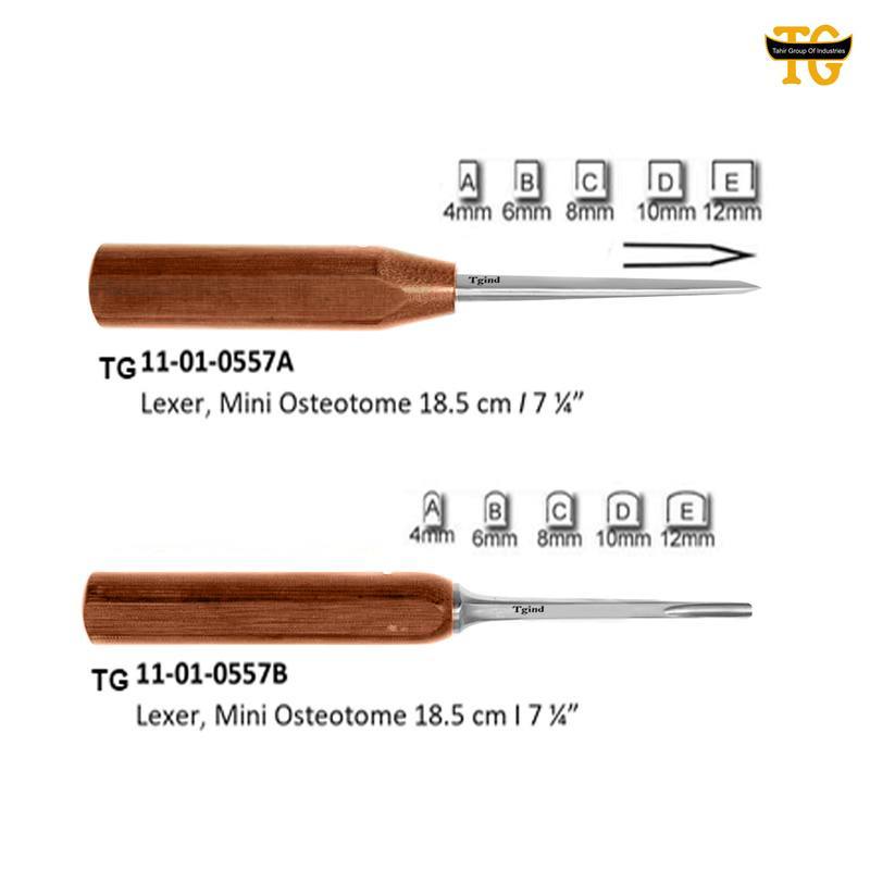 Lexer, Mini Osteotome, orthopedic instruments, TGI's own catalog photograph