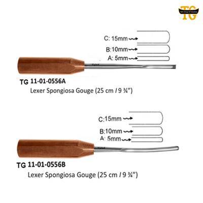 Lexer Spongiosa Gouge, orthopedic instruments, TGI's own catalog photograph