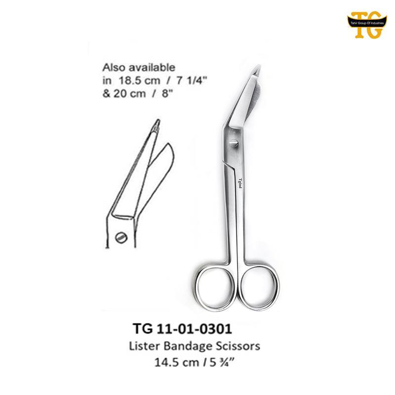 Lister Bandage Scissors, orthopedic instruments, TGI's own catalog photograph