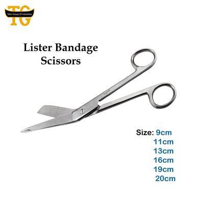 Lister Bandage Scissors, surgical instruments, TGI's own catalog photograph