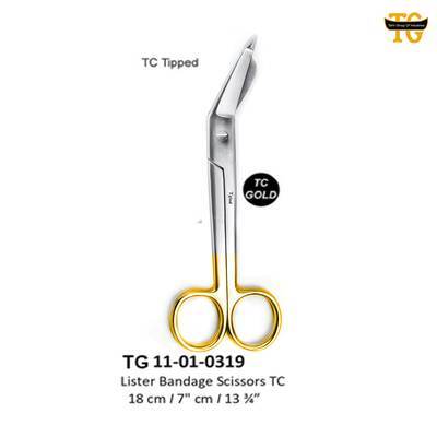 Lister Bandage Scissors TC, orthopedic instruments, TGI's own catalog photograph
