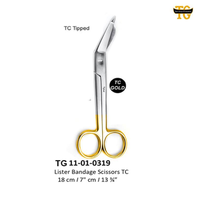 Lister Bandage Scissors TC, orthopedic instruments, TGI's own catalog photograph