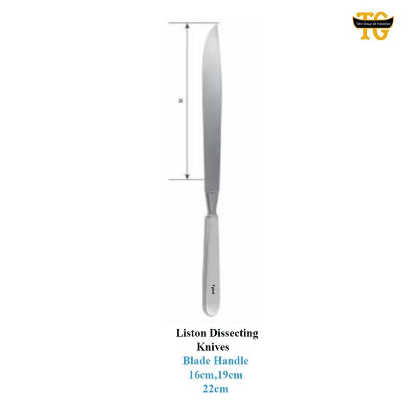 Liston Dissecting Knive, surgical instruments, TGI's own catalog photograph