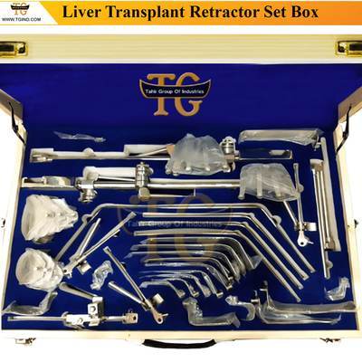 Liver Transplant Retractor Set, surgical instruments, TGI's own catalog photograph