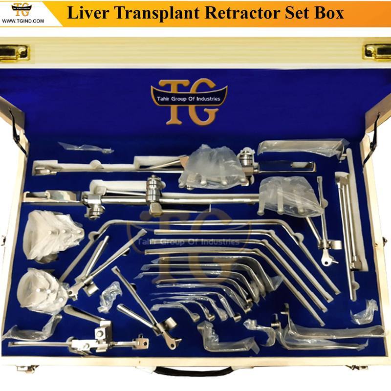 Liver Transplant Retractor Set, surgical instruments, TGI's own catalog photograph