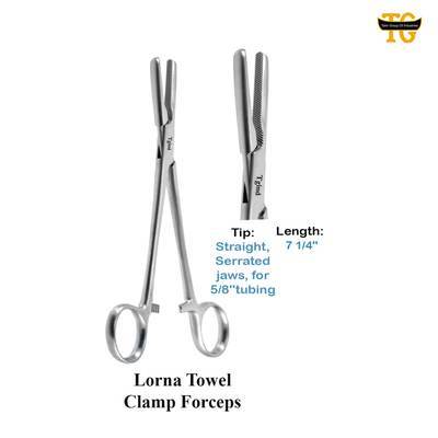 Lorna Towel Forceps, TGI's own catalogue photograph