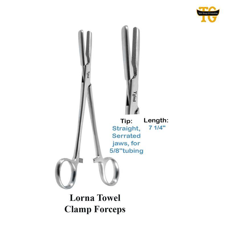 Lorna Towel Forceps, TGI's own catalog photograph