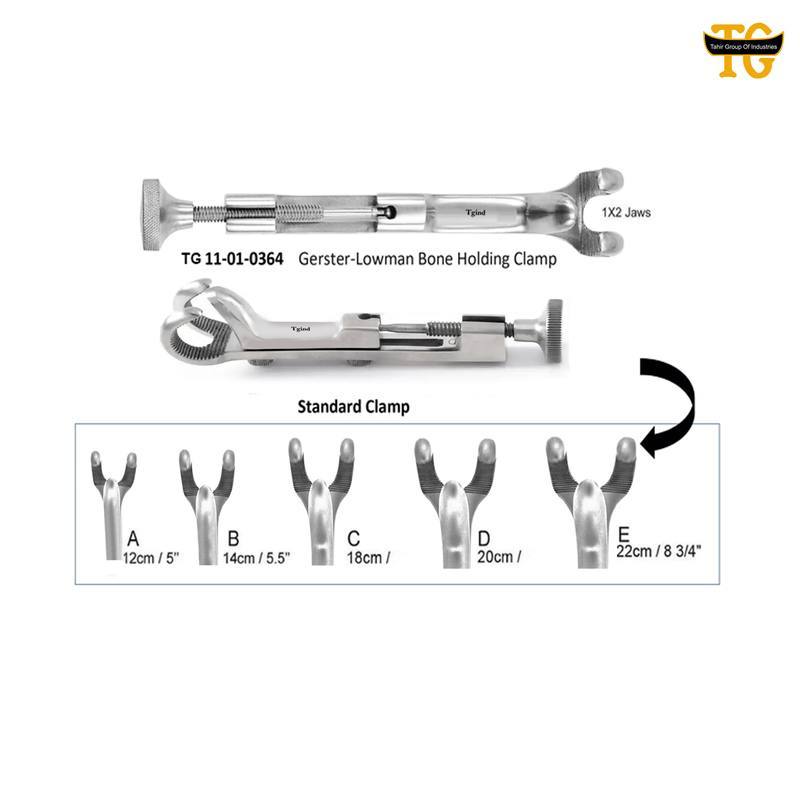 Gerster-Lowman Bone Holding Clamp, orthopedic instruments, TGI's own catalog photograph
