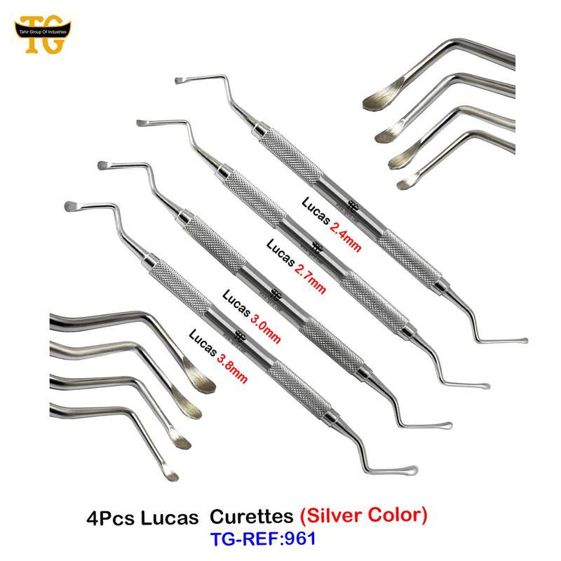 Lucas Bone Curette Set, dental instruments, TGI's own catalog photograph
