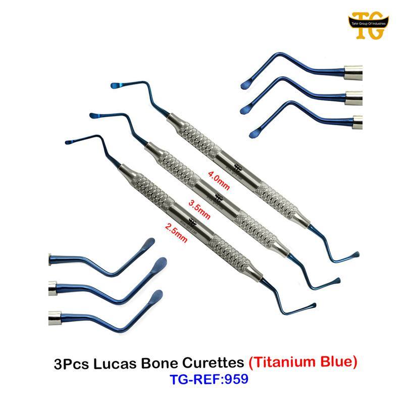 Lucas Bone Curette Set, dental instruments, TGI's own catalog photograph