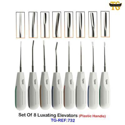 Luxator Elevator Set, dental instruments, TGI's own catalog photograph
