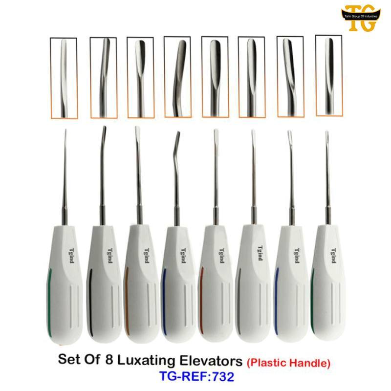 Luxator Elevator Set, dental instruments, TGI's own catalog photograph